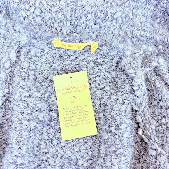 NWT Soft Surroundings Bouclé Open-Front Cozy Super Soft Knit Cardigan Sweater - Picture 3 of 7